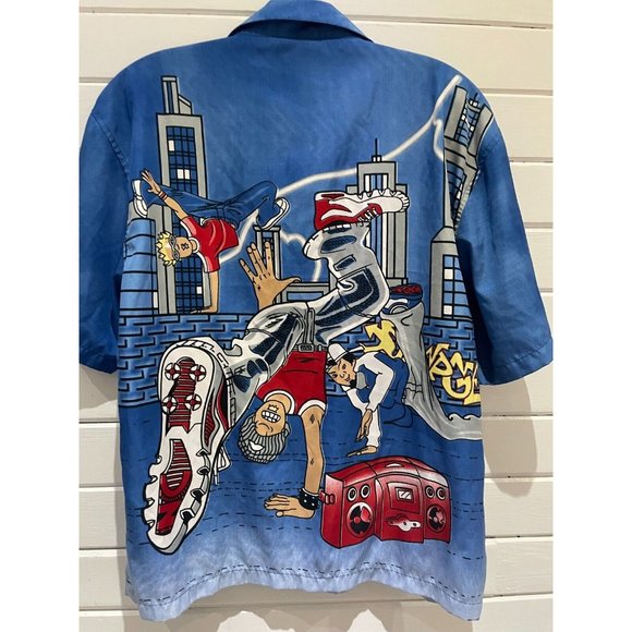 VTG one By one youth 14 Anime Mega Boot hip hop line dance boombox Graphic Shirt - Picture 3 of 9